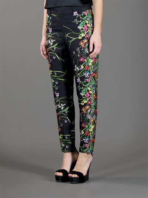 yellow flower gucci pants|Gucci trousers for women.